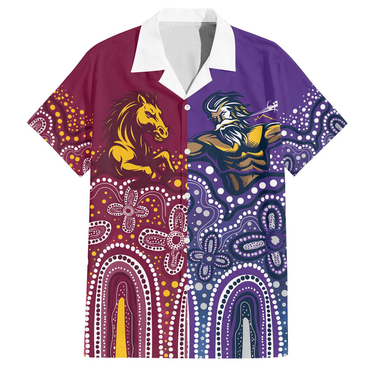 Broncos Vs Storm Rugby NRL Custom Indigenous Family Matching Off The Shoulder Long Sleeve Dress and Hawaiian Shirt Fight To The Last - Vibe Hoodie
