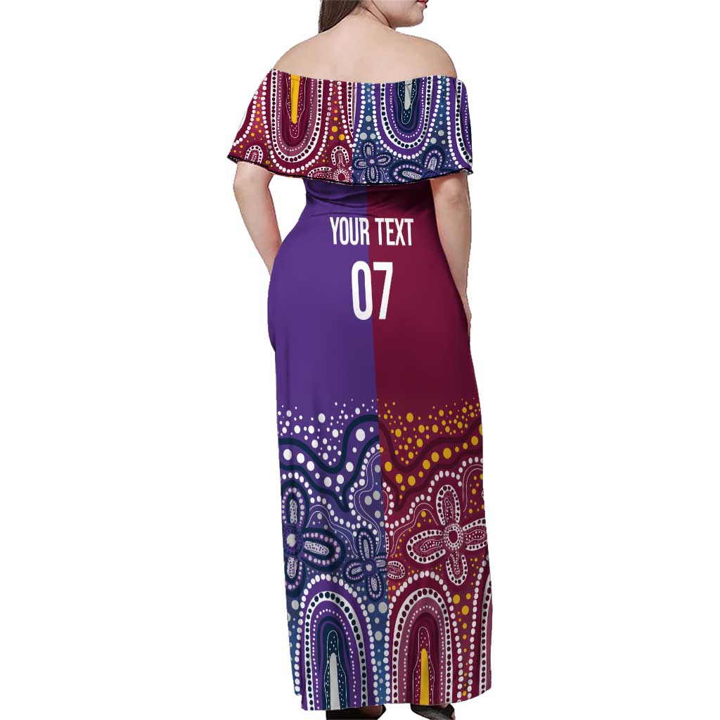Broncos Vs Storm Rugby NRL Custom Indigenous Family Matching Off Shoulder Maxi Dress and Hawaiian Shirt Fight To The Last - Vibe Hoodie