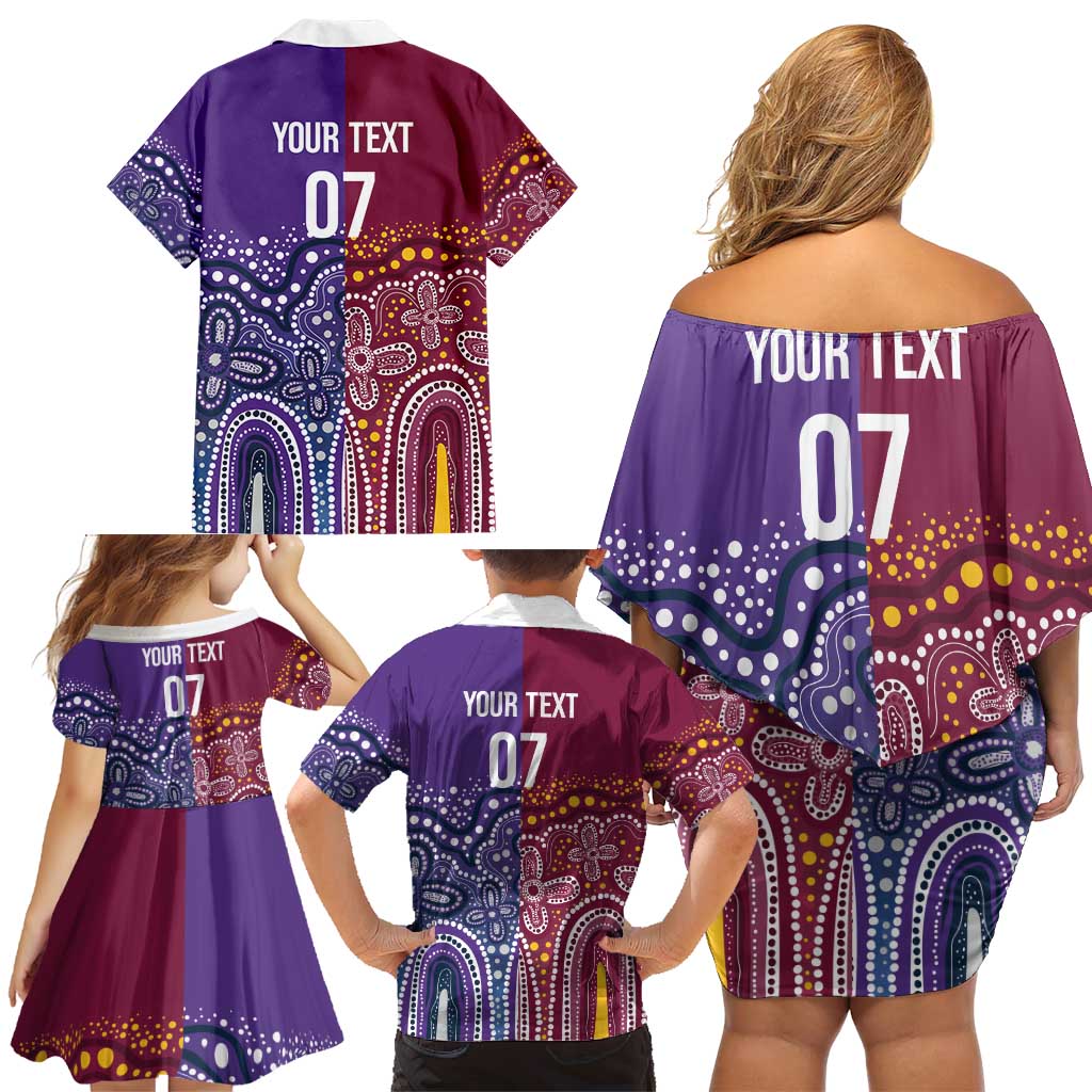 Broncos Vs Storm Rugby NRL Custom Indigenous Family Matching Off Shoulder Short Dress and Hawaiian Shirt Fight To The Last - Vibe Hoodie
