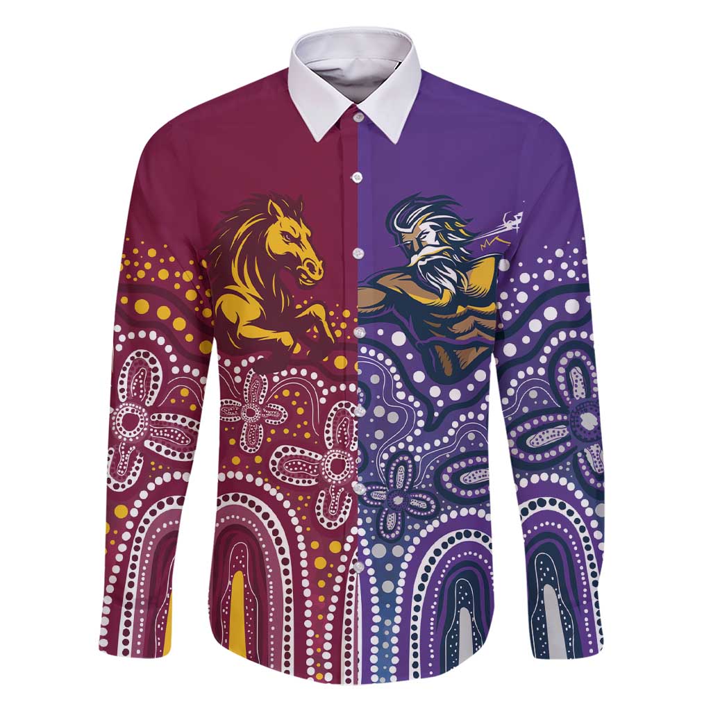 Broncos Vs Storm Rugby NRL Custom Indigenous Family Matching Short Sleeve Bodycon Dress and Hawaiian Shirt Fight To The Last - Vibe Hoodie