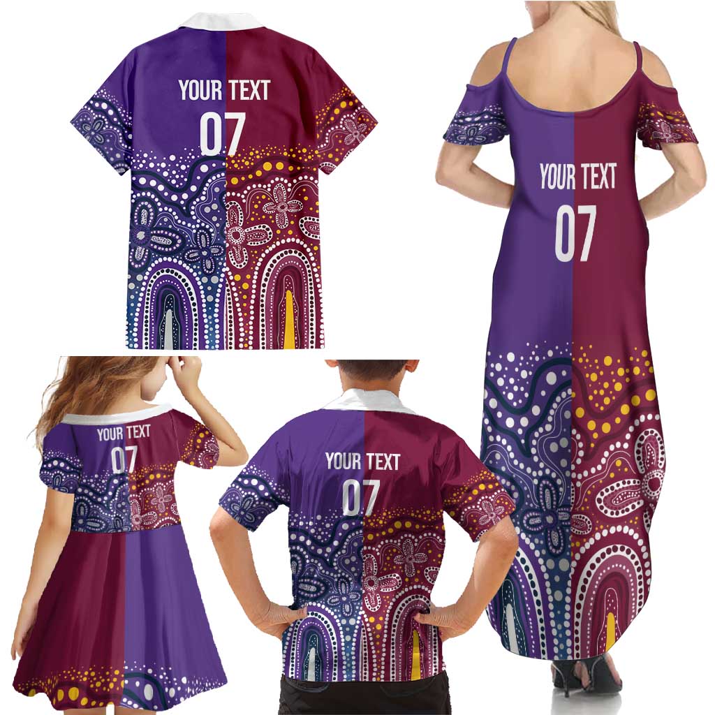 Broncos Vs Storm Rugby NRL Custom Indigenous Family Matching Summer Maxi Dress and Hawaiian Shirt Fight To The Last - Vibe Hoodie