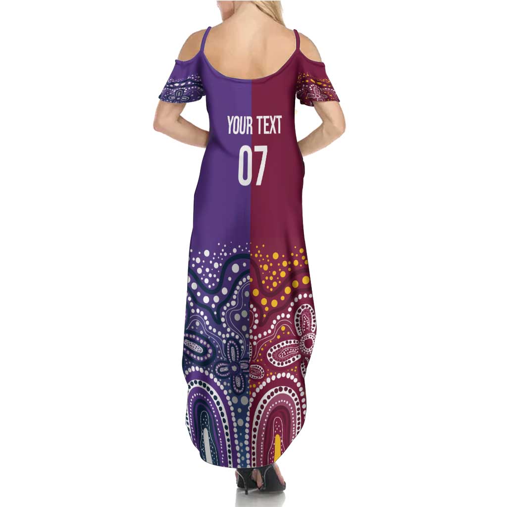 Broncos Vs Storm Rugby NRL Custom Indigenous Family Matching Summer Maxi Dress and Hawaiian Shirt Fight To The Last - Vibe Hoodie
