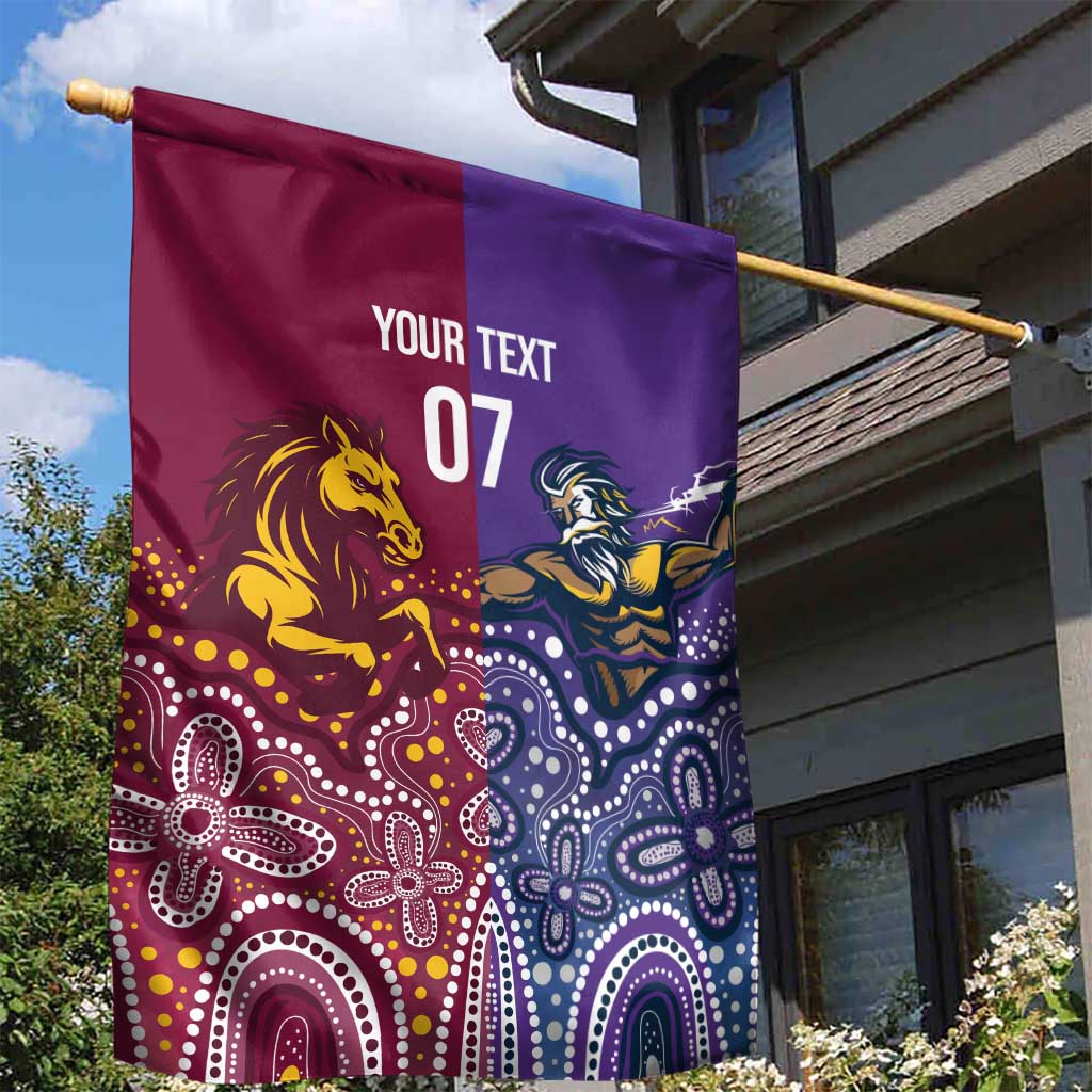 Broncos Vs Storm Rugby NRL Custom Indigenous Garden Flag Fight To The Last - Vibe Hoodie