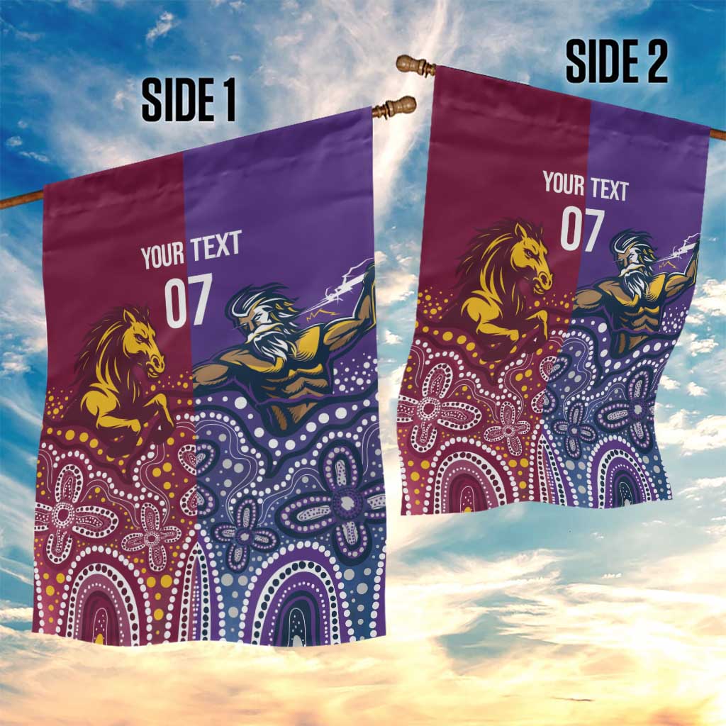 Broncos Vs Storm Rugby NRL Custom Indigenous Garden Flag Fight To The Last - Vibe Hoodie