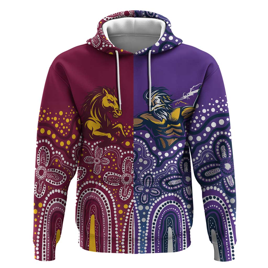 Broncos Vs Storm Rugby NRL Custom Indigenous Hoodie Fight To The Last - Vibe Hoodie