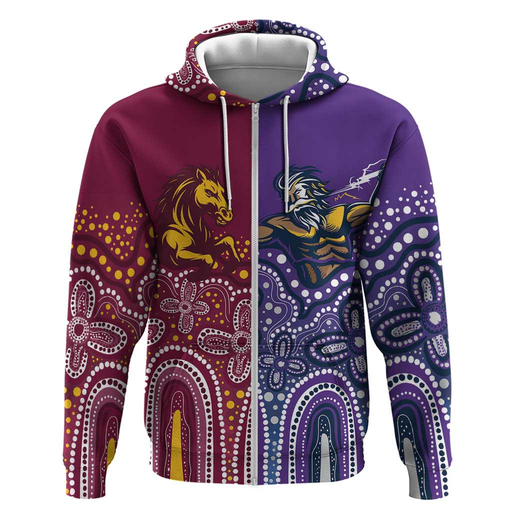 Broncos Vs Storm Rugby NRL Custom Indigenous Hoodie Fight To The Last - Vibe Hoodie
