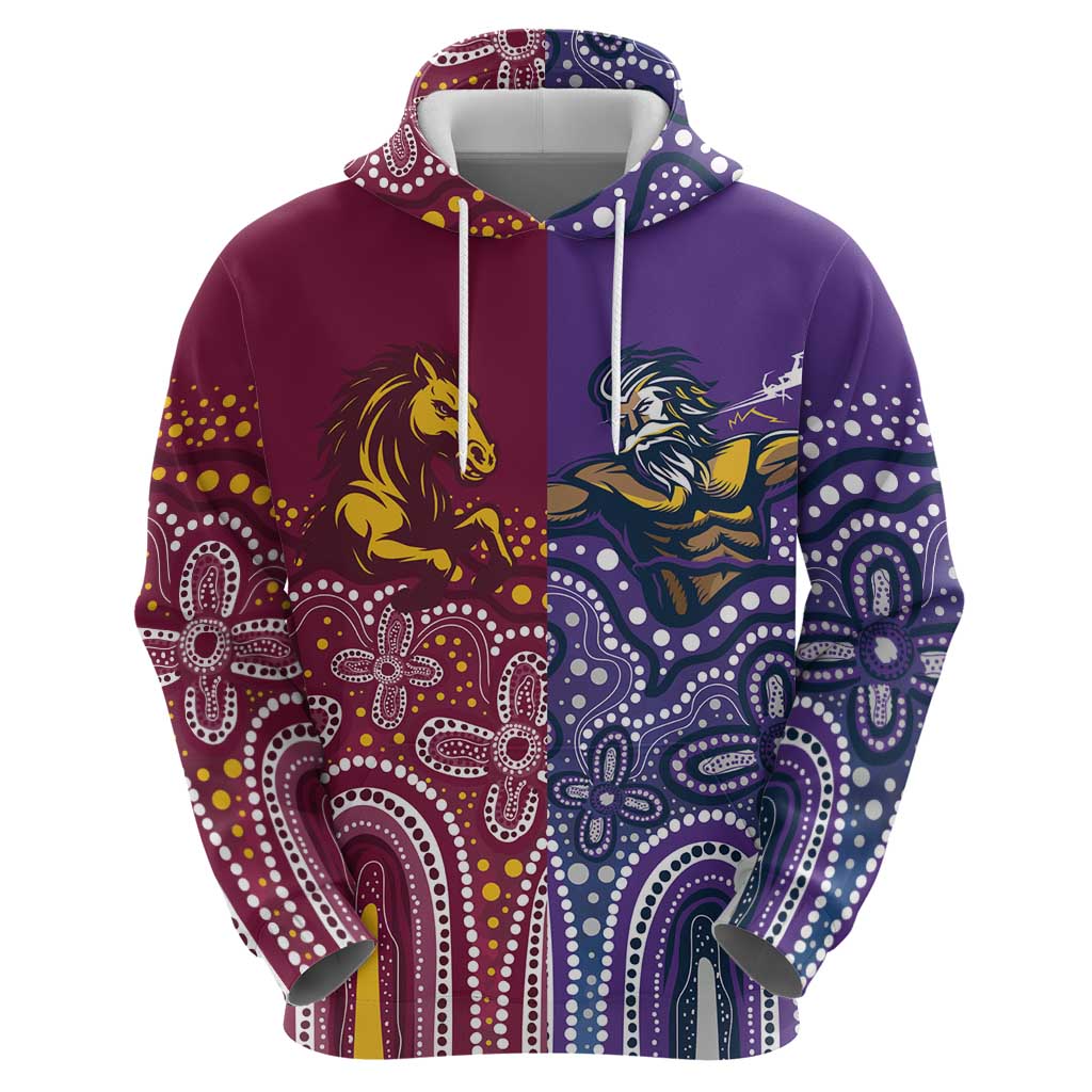 Broncos Vs Storm Rugby NRL Custom Indigenous Hoodie Fight To The Last - Vibe Hoodie
