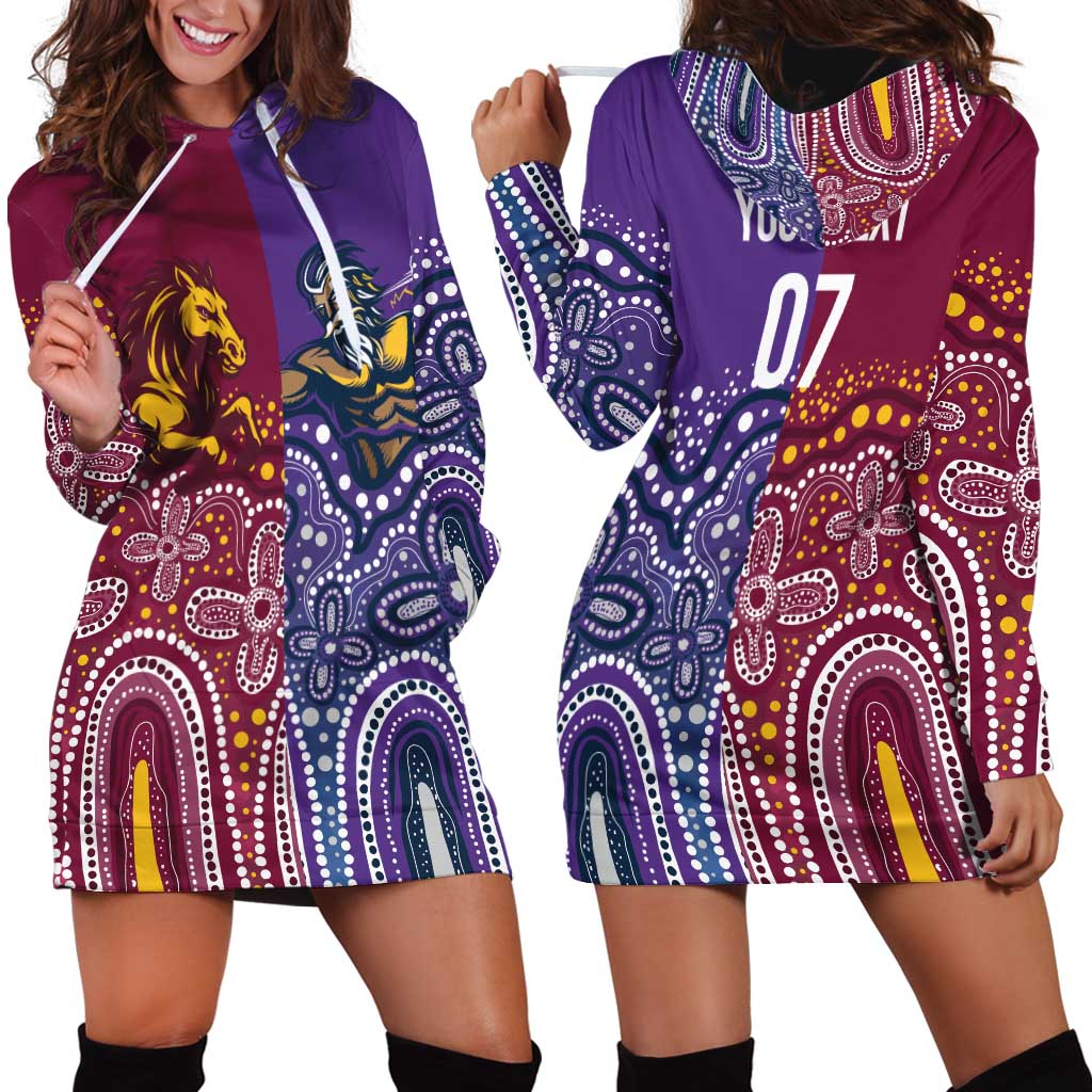 Broncos Vs Storm Rugby NRL Custom Indigenous Hoodie Dress Fight To The Last - Vibe Hoodie