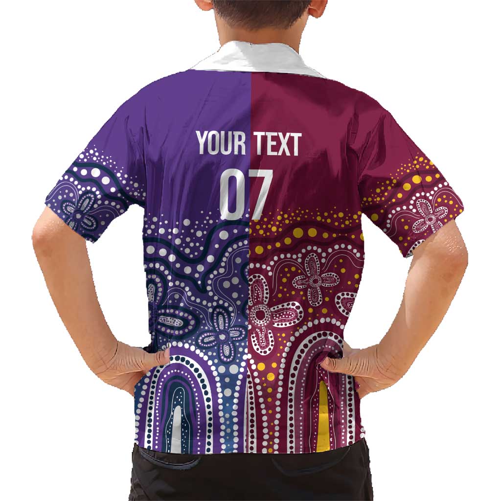 Broncos Vs Storm Rugby NRL Custom Indigenous Kid Hawaiian Shirt Fight To The Last - Vibe Hoodie