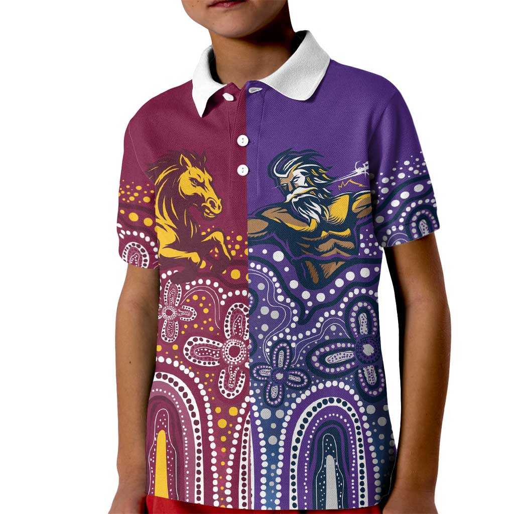 Broncos Vs Storm Rugby NRL Custom Indigenous Kid Polo Shirt Fight To The Last - Vibe Hoodie
