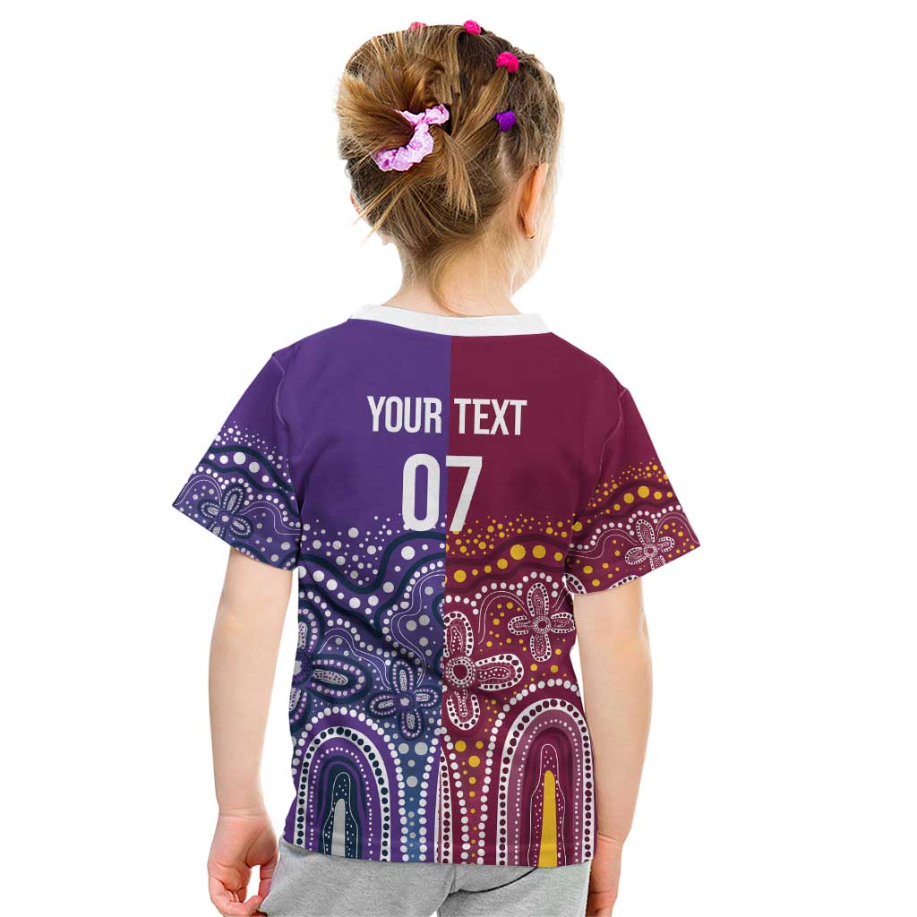 Broncos Vs Storm Rugby NRL Custom Indigenous Kid T Shirt Fight To The Last - Vibe Hoodie