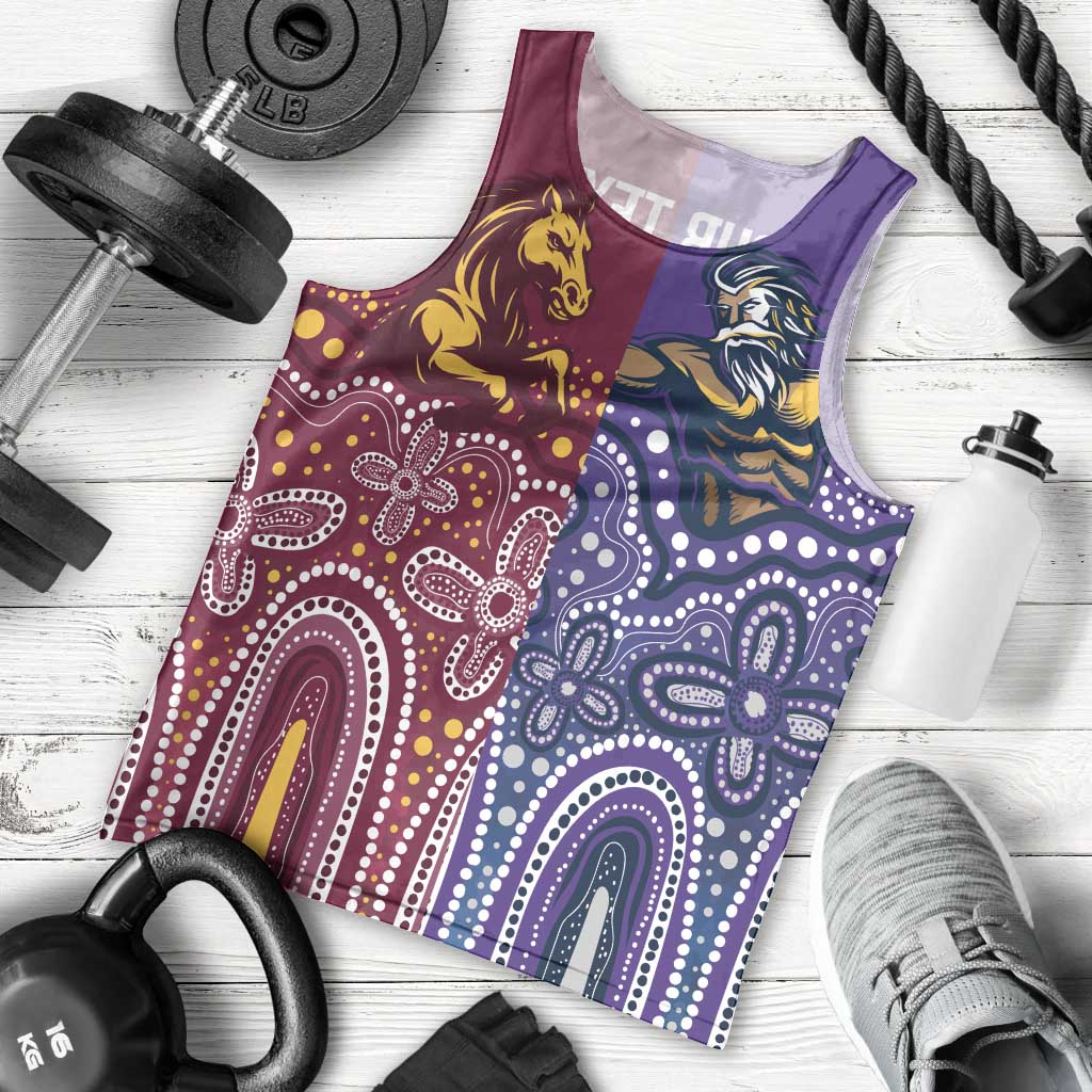 Broncos Vs Storm Rugby NRL Custom Indigenous Men Tank Top Fight To The Last - Vibe Hoodie