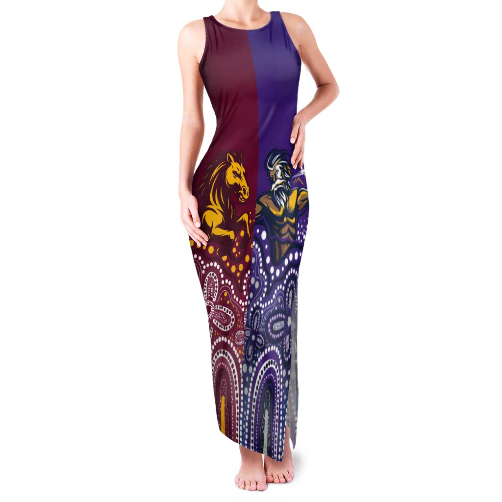 Broncos Vs Storm Rugby NRL Custom Indigenous Tank Maxi Dress Fight To The Last - Vibe Hoodie