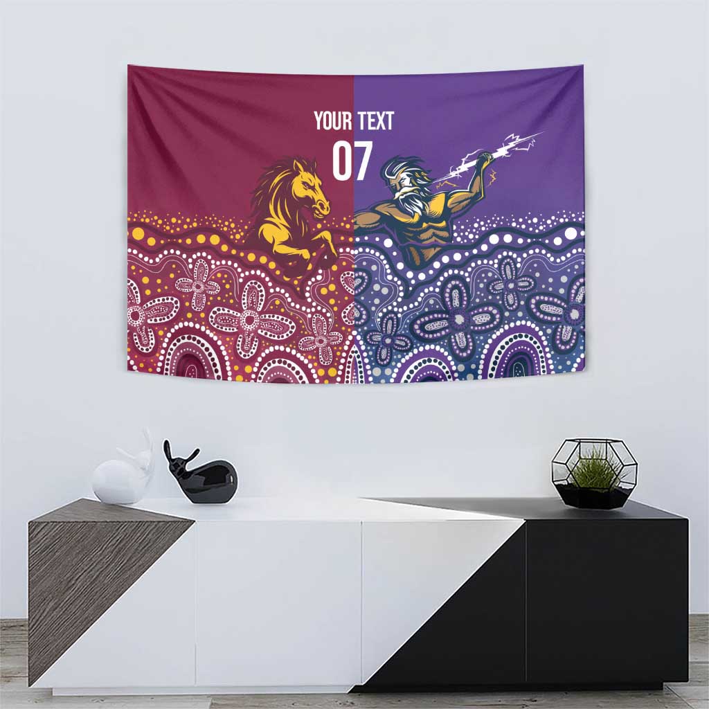 Broncos Vs Storm Rugby NRL Custom Indigenous Tapestry Fight To The Last - Vibe Hoodie