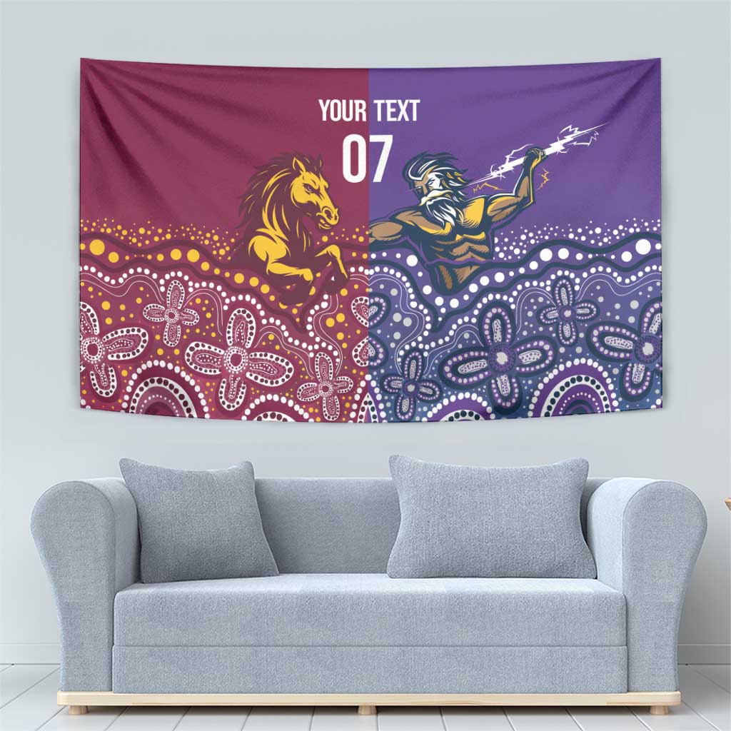 Broncos Vs Storm Rugby NRL Custom Indigenous Tapestry Fight To The Last - Vibe Hoodie