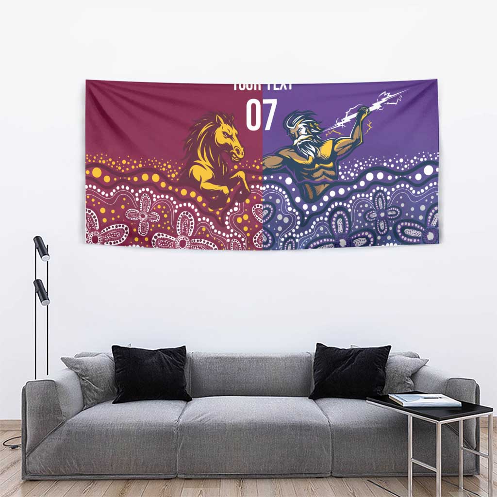 Broncos Vs Storm Rugby NRL Custom Indigenous Tapestry Fight To The Last - Vibe Hoodie