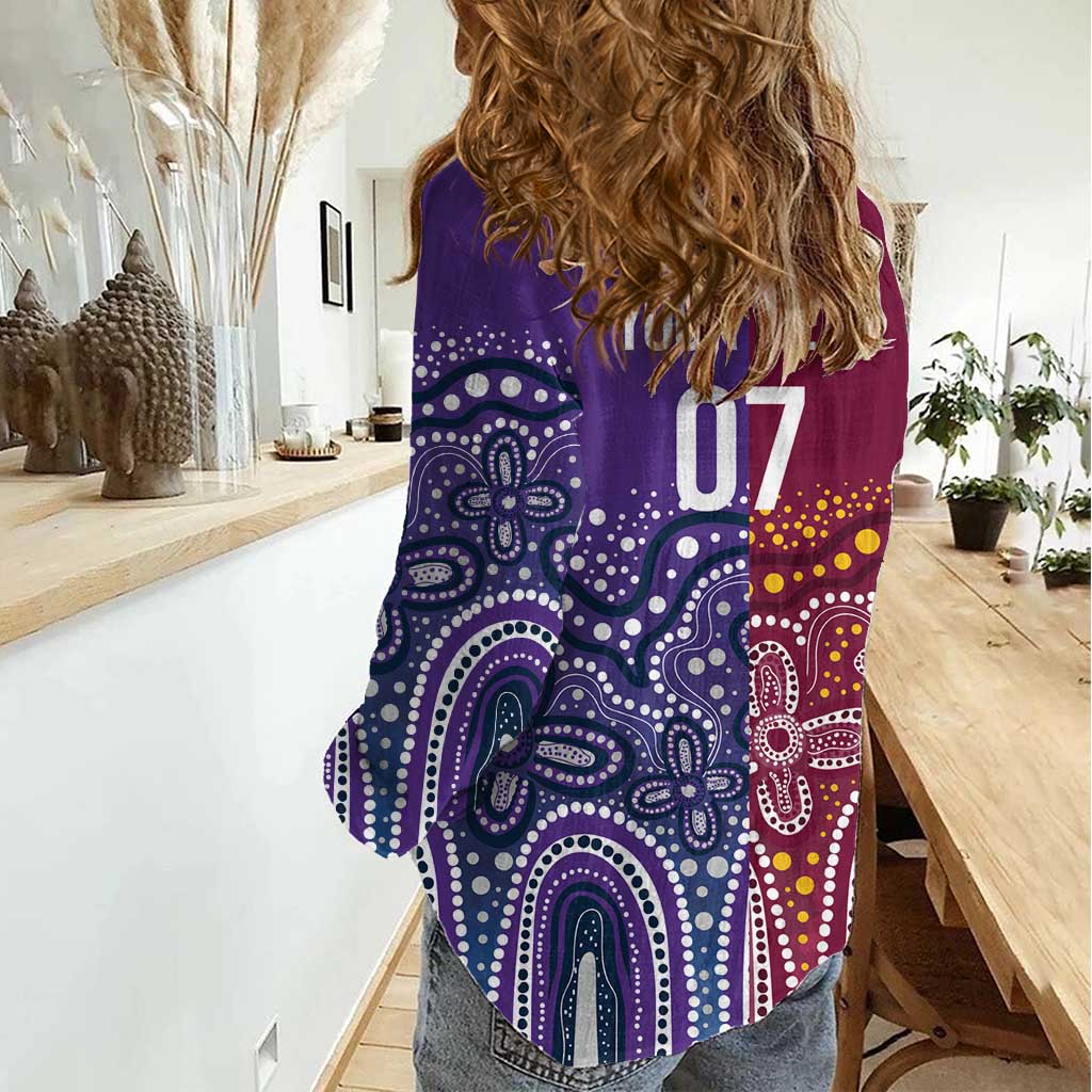 Broncos Vs Storm Rugby NRL Custom Indigenous Women Casual Shirt Fight To The Last - Vibe Hoodie