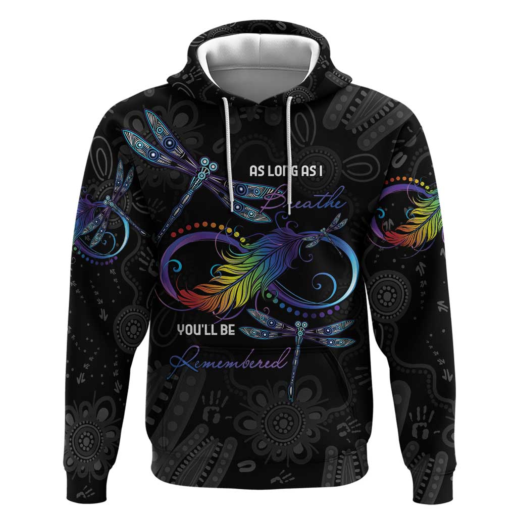 Personalised Australia Indigenous Memorial Hoodie As Long As I Breathe You'll Be Remembered LT7 - Vibe Hoodie Shop
