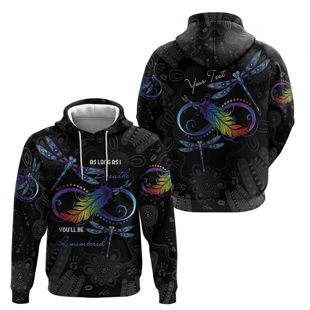 Personalised Australia Indigenous Memorial Hoodie As Long As I Breathe You'll Be Remembered LT7 - Vibe Hoodie Shop