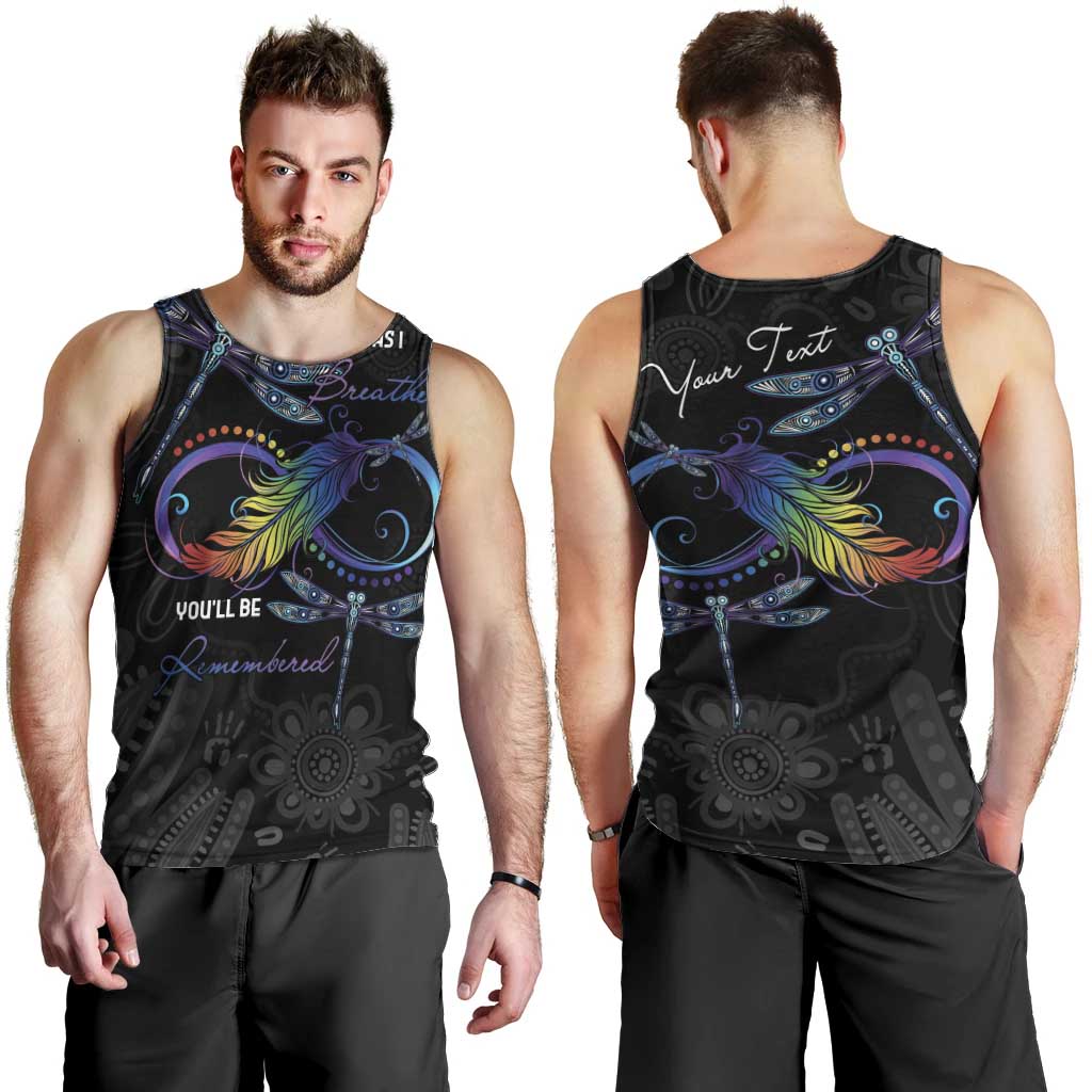 Personalised Australia Indigenous Memorial Men Tank Top As Long As I Breathe You'll Be Remembered - Vibe Hoodie Shop