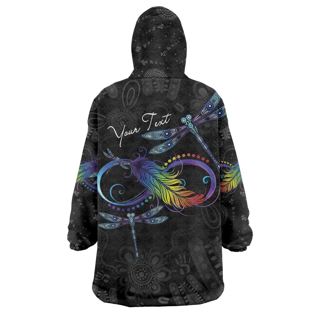 Personalised Australia Indigenous Memorial Wearable Blanket Hoodie As Long As I Breathe You'll Be Remembered - Vibe Hoodie Shop