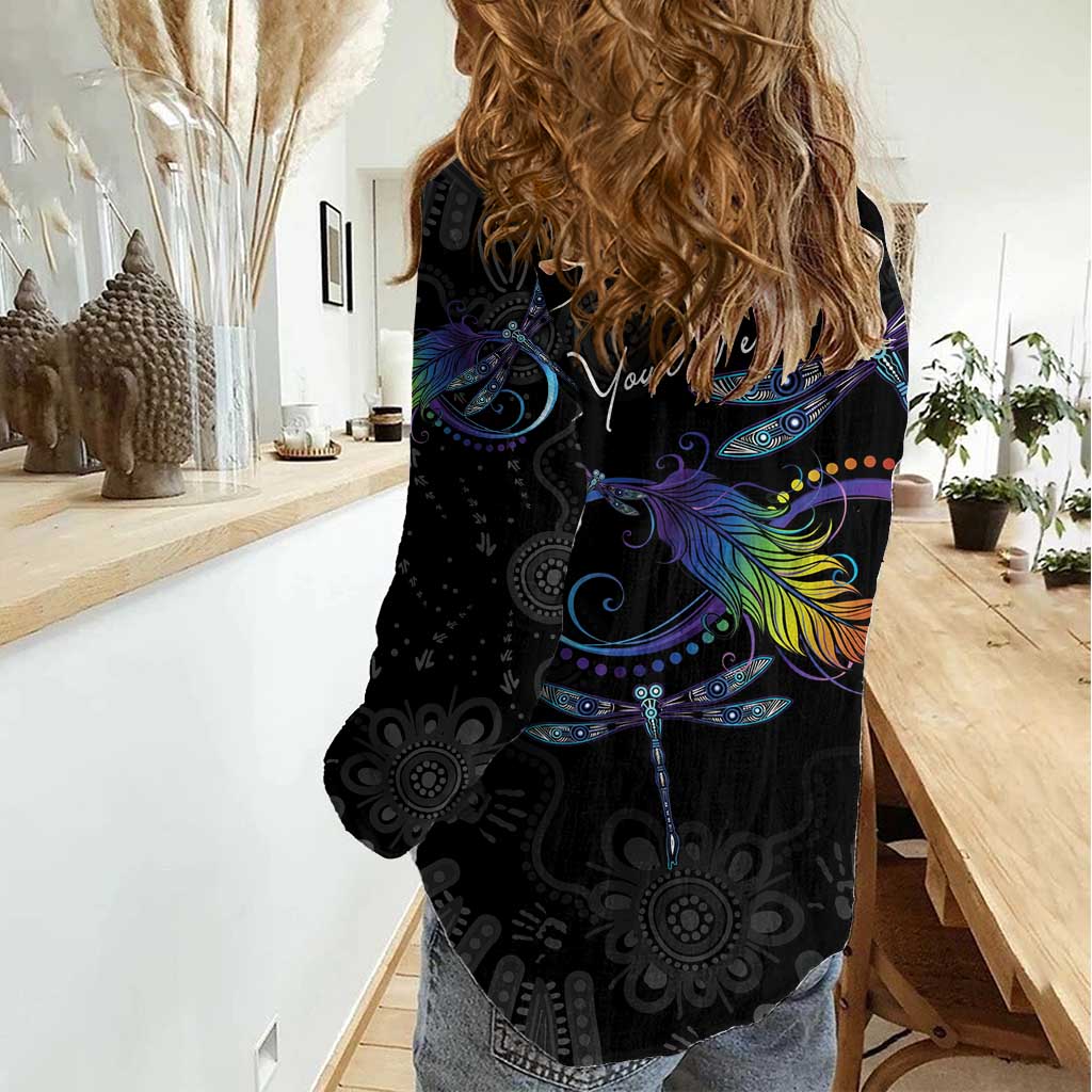 Personalised Australia Indigenous Memorial Women Casual Shirt As Long As I Breathe You'll Be Remembered - Vibe Hoodie Shop