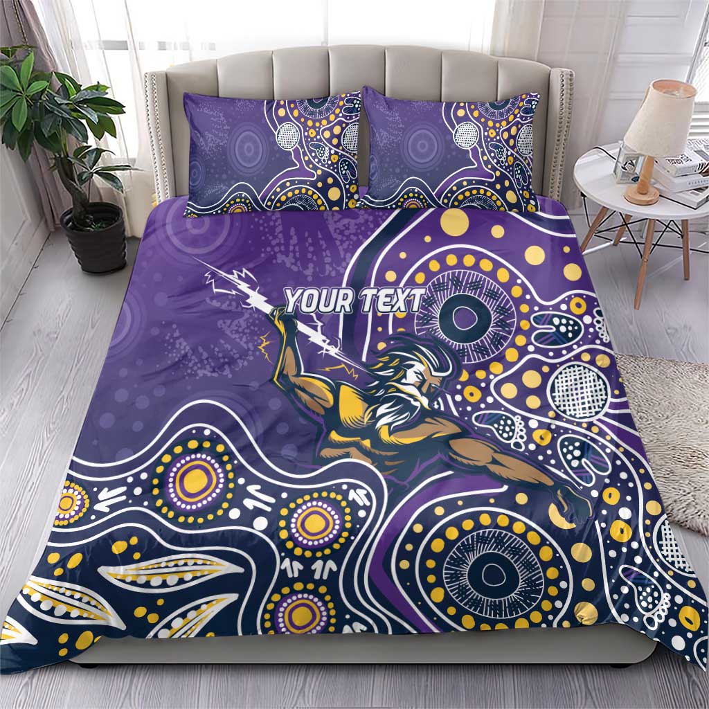 Personalised Storm Rugby Aboriginal Bedding Set 2024 GO Storms - Vibe Hoodie Shop