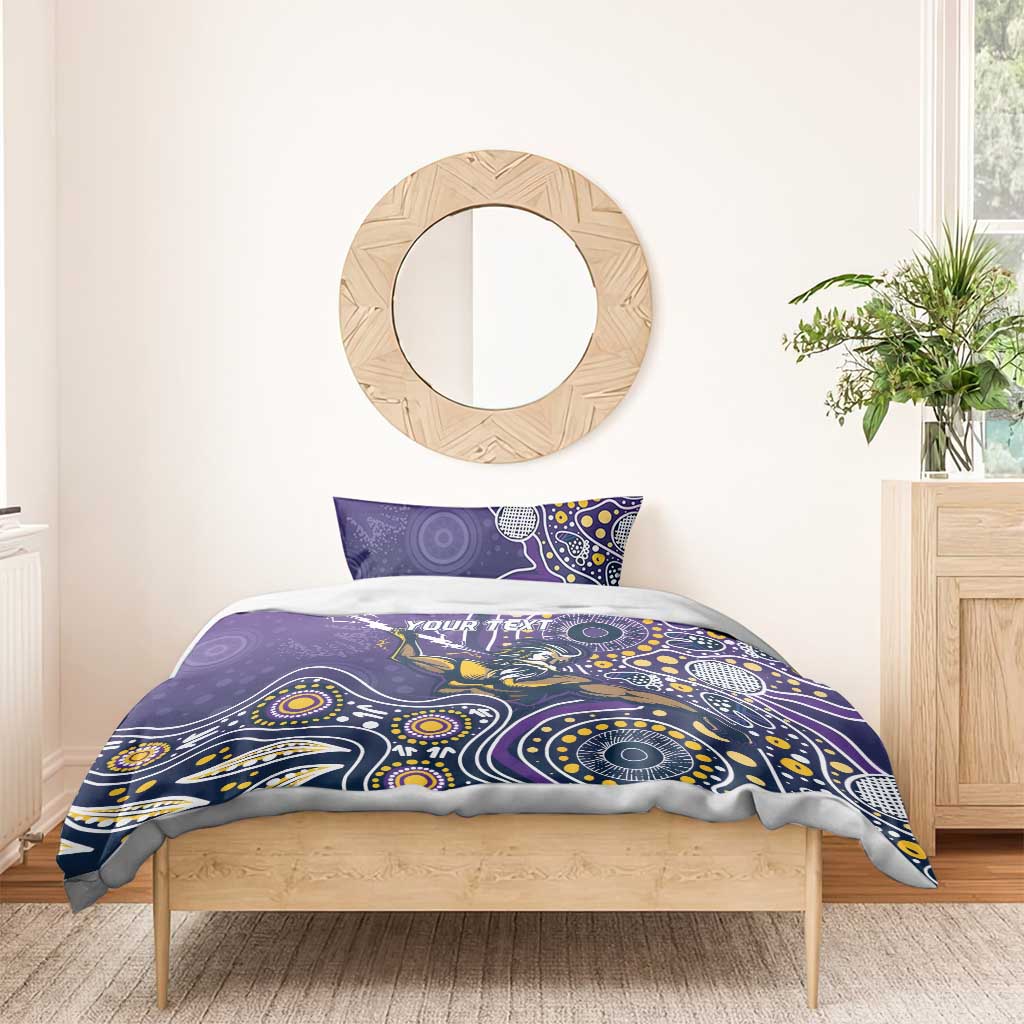 Personalised Storm Rugby Aboriginal Bedding Set 2024 GO Storms - Vibe Hoodie Shop