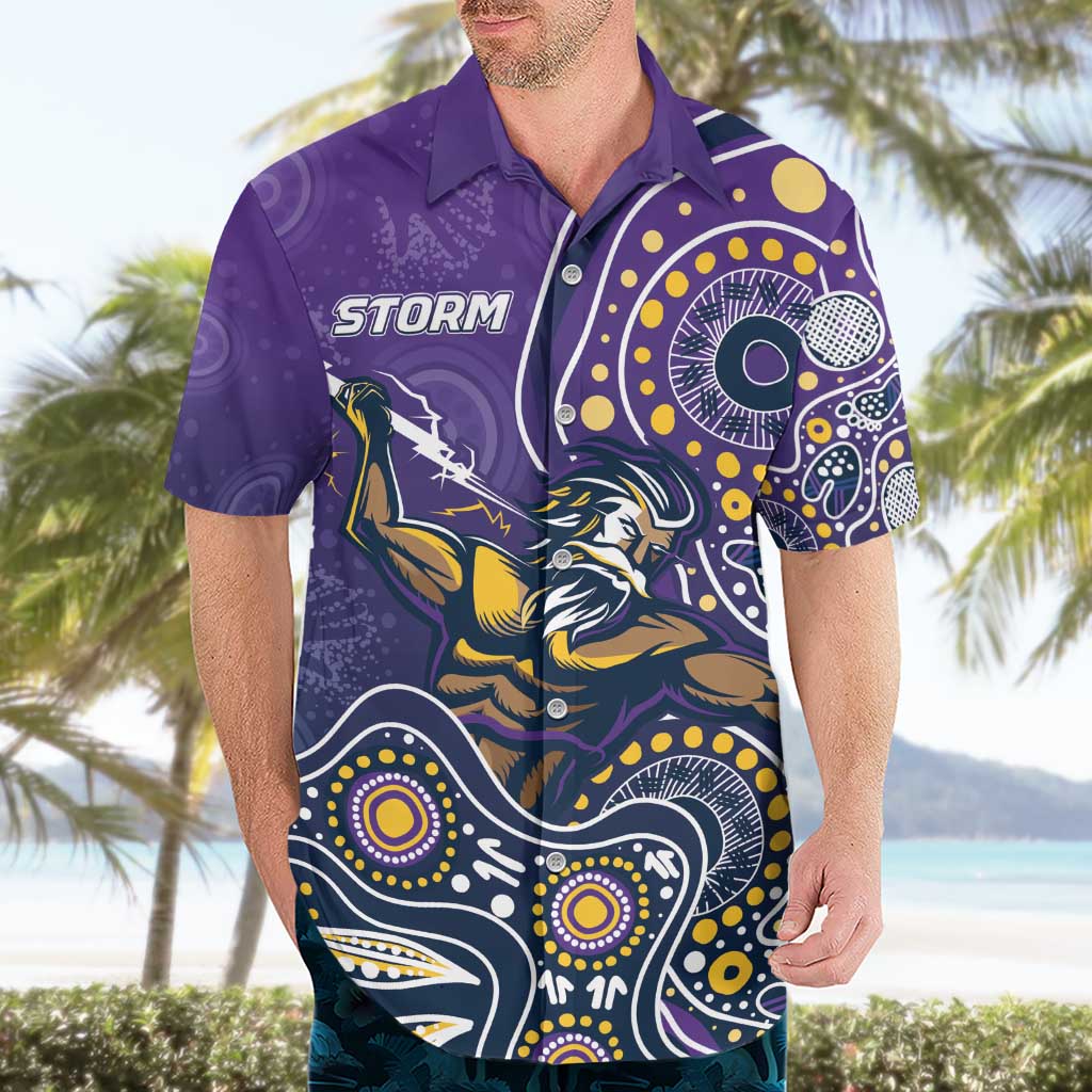 Personalised Storm Rugby Aboriginal Hawaiian Shirt 2024 GO Storms - Vibe Hoodie Shop