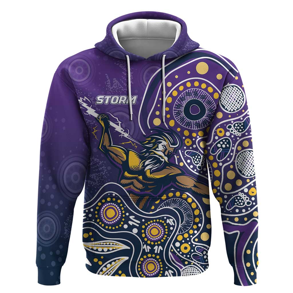 Personalised Storm Rugby Aboriginal Hoodie 2024 GO Storms LT7 - Vibe Hoodie Shop
