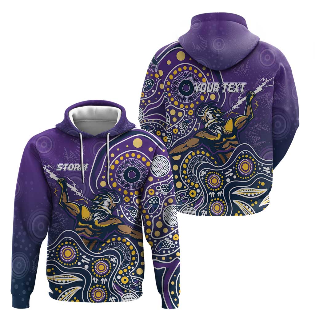 Personalised Storm Rugby Aboriginal Hoodie 2024 GO Storms LT7 - Vibe Hoodie Shop