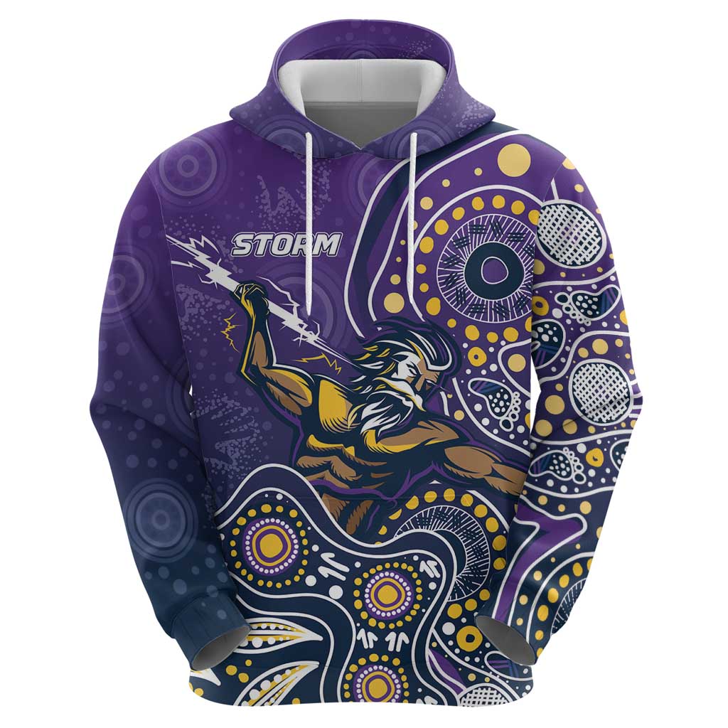 Personalised Storm Rugby Aboriginal Hoodie 2024 GO Storms LT7 - Vibe Hoodie Shop
