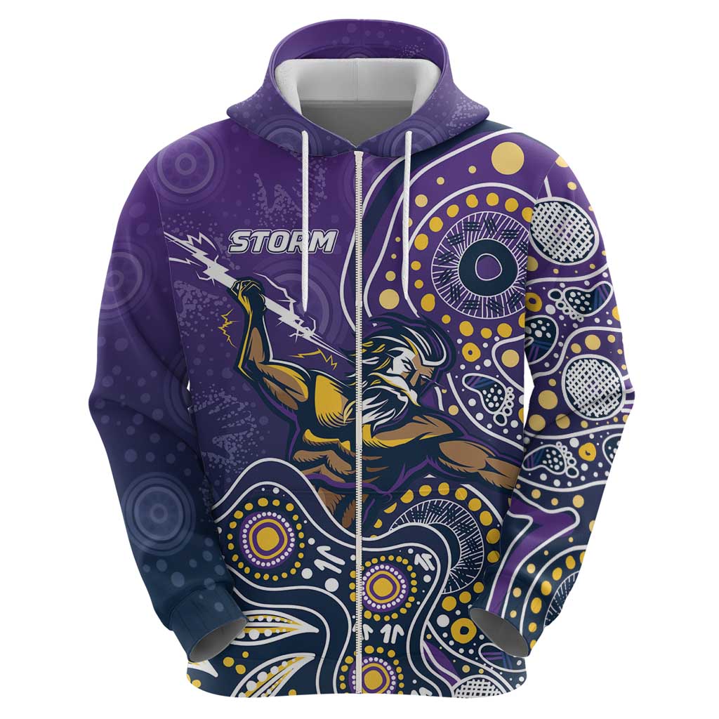 Personalised Storm Rugby Aboriginal Hoodie 2024 GO Storms LT7 - Vibe Hoodie Shop