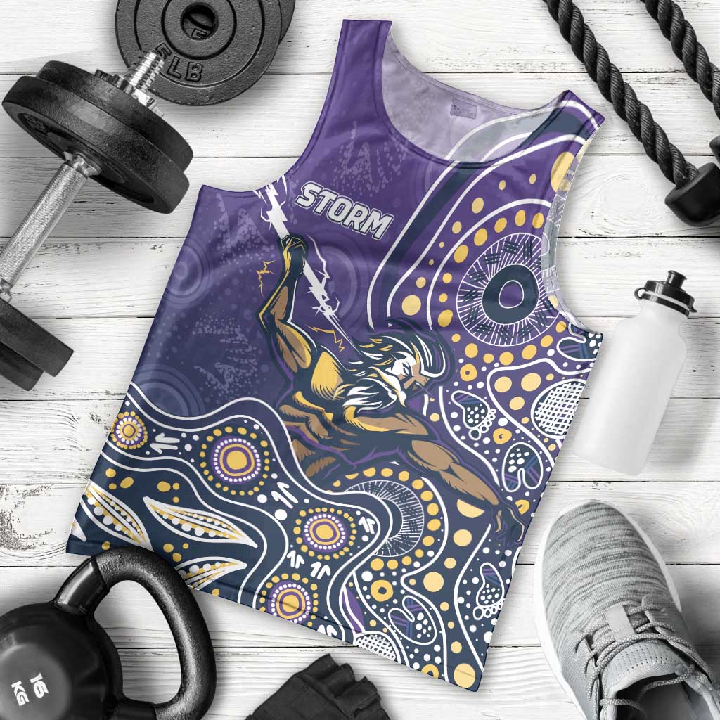 Personalised Storm Rugby Aboriginal Men Tank Top 2024 GO Storms - Vibe Hoodie Shop