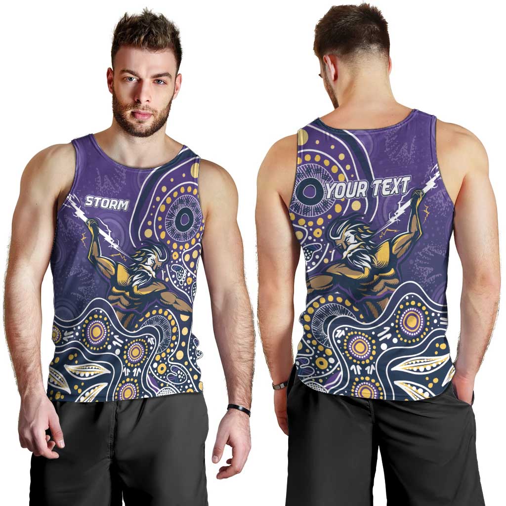 Personalised Storm Rugby Aboriginal Men Tank Top 2024 GO Storms - Vibe Hoodie Shop
