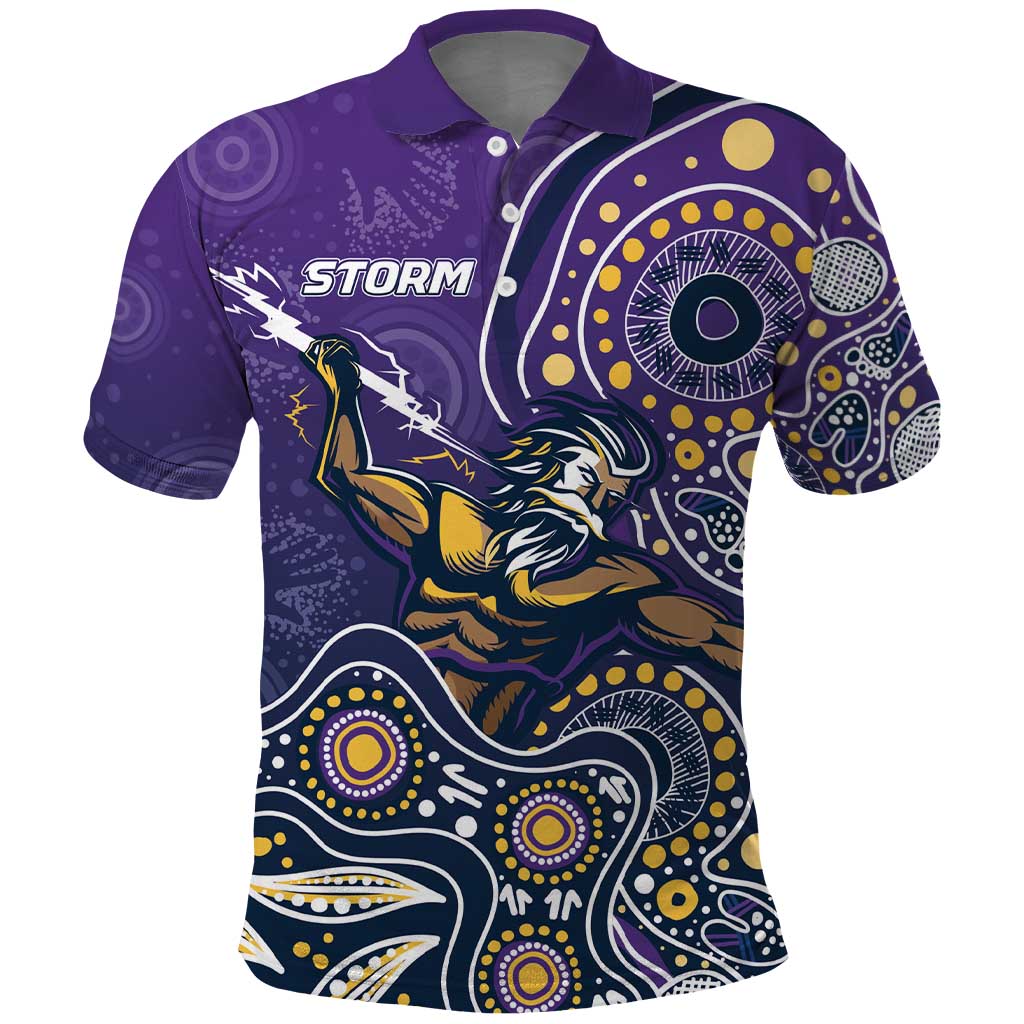 Personalised Storm Rugby Aboriginal Polo Shirt 2024 GO Storms - Vibe Hoodie Shop