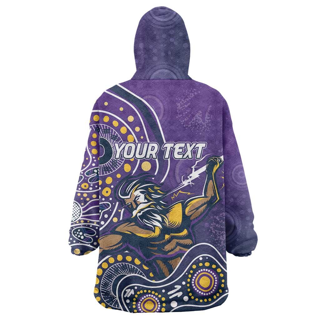 Personalised Storm Rugby Aboriginal Wearable Blanket Hoodie 2024 GO Storms - Vibe Hoodie Shop