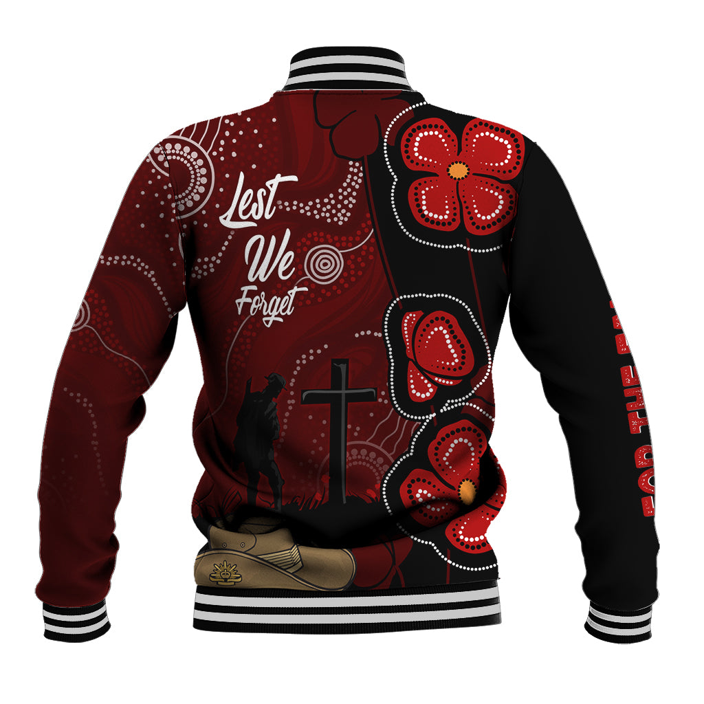 ANZAC Aboriginal Australia Baseball Jacket For the Fallen - Vibe Hoodie Shop