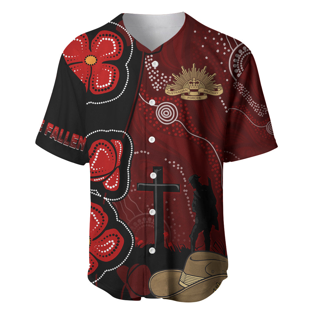 ANZAC Aboriginal Australia Baseball Jersey For the Fallen - Vibe Hoodie Shop