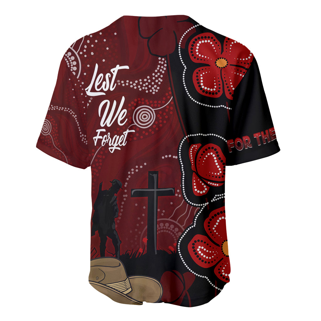 ANZAC Aboriginal Australia Baseball Jersey For the Fallen - Vibe Hoodie Shop