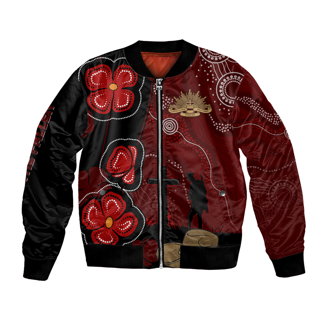 ANZAC Aboriginal Australia Bomber Jacket For the Fallen - Vibe Hoodie Shop