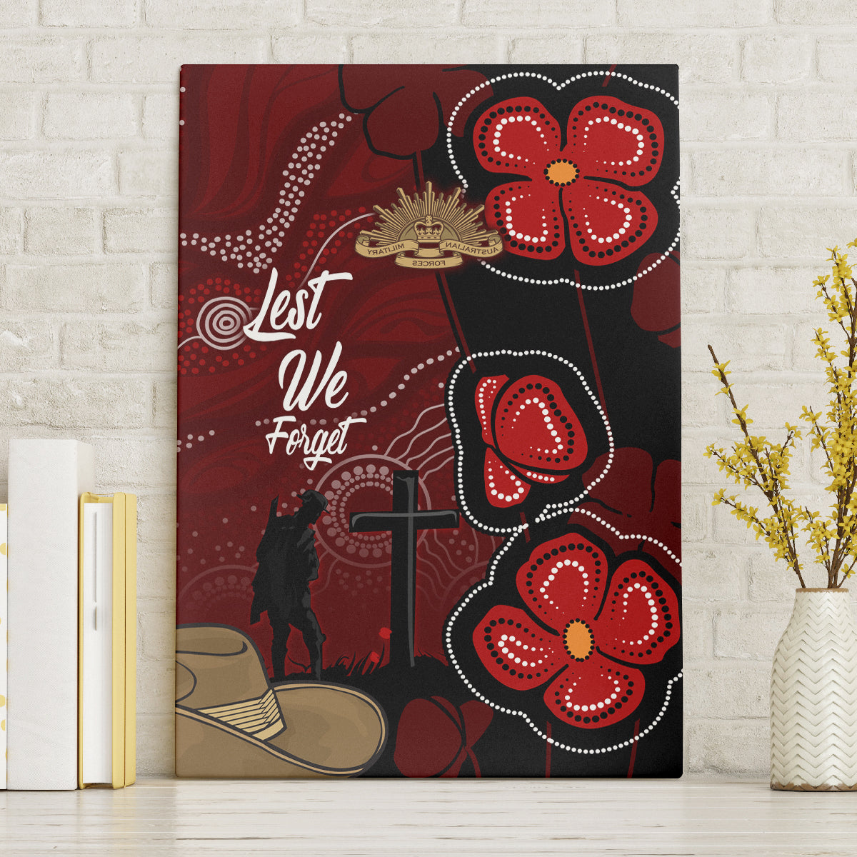 ANZAC Aboriginal Australia Canvas Wall Art For the Fallen