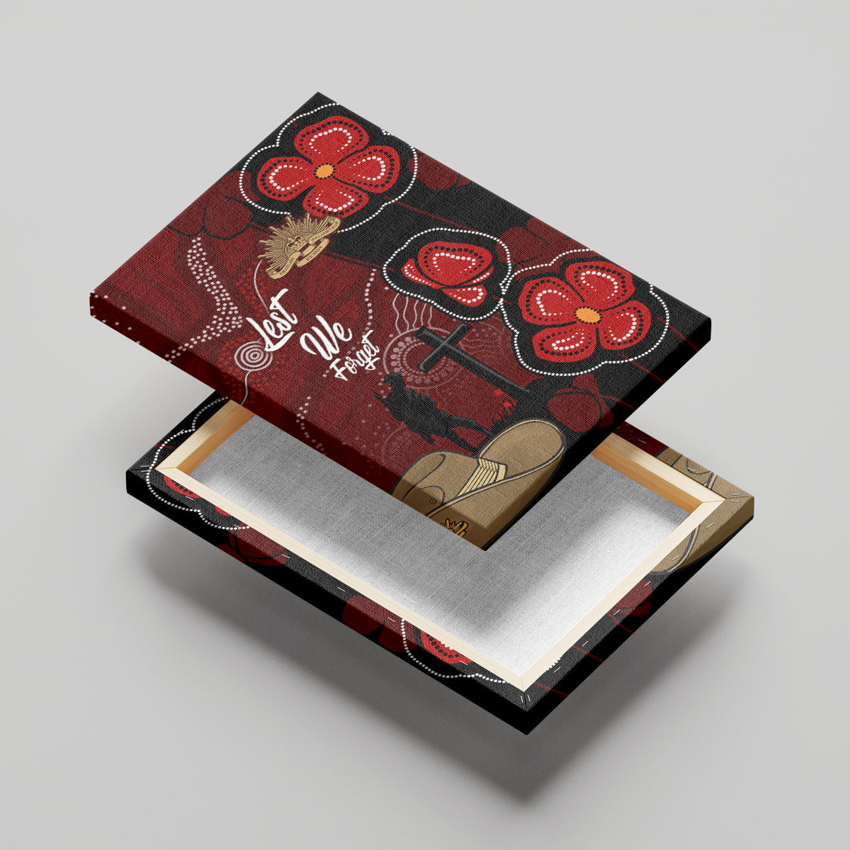 ANZAC Aboriginal Australia Canvas Wall Art For the Fallen