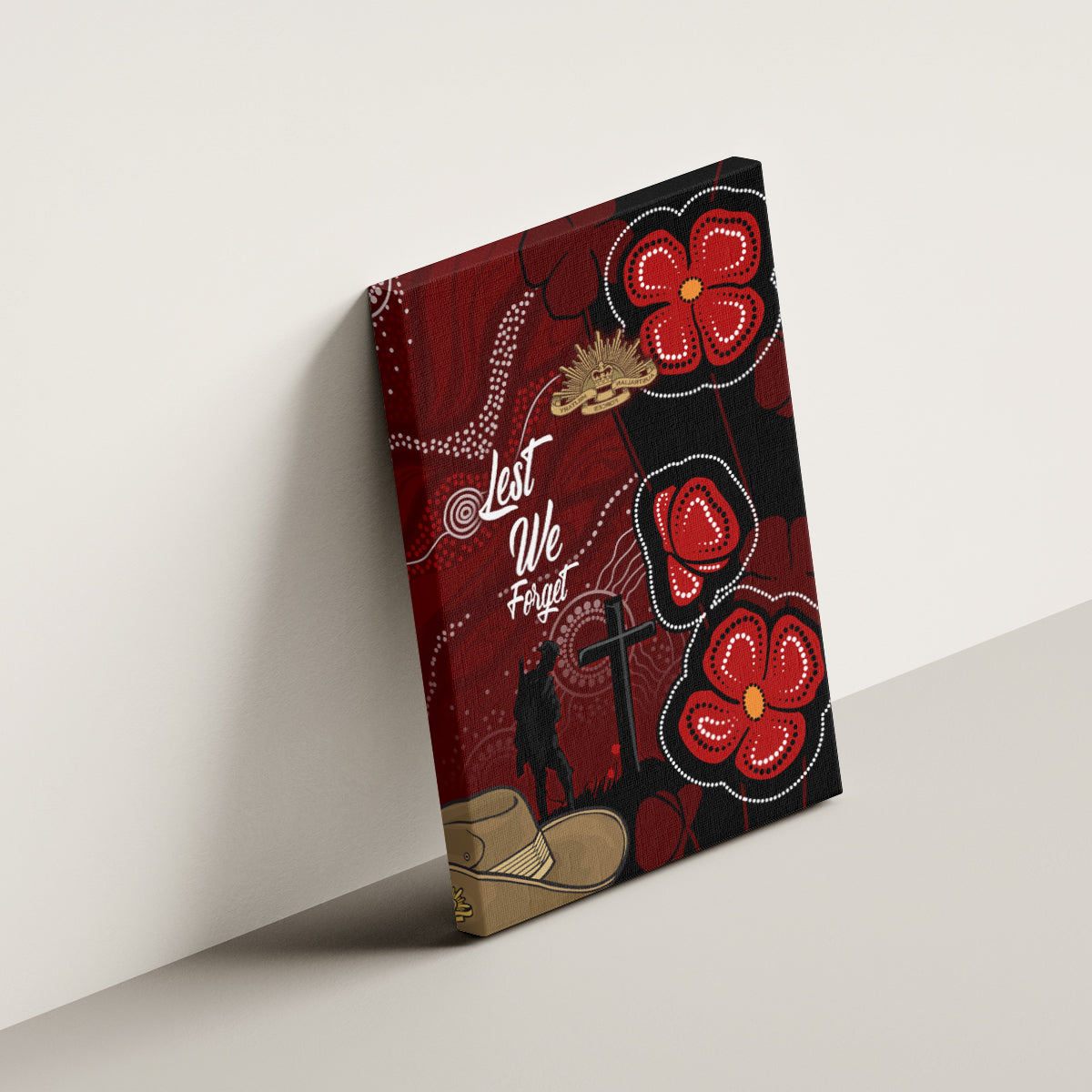 ANZAC Aboriginal Australia Canvas Wall Art For the Fallen