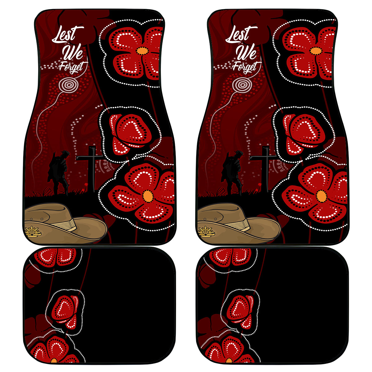 ANZAC Aboriginal Australia Car Mats For the Fallen