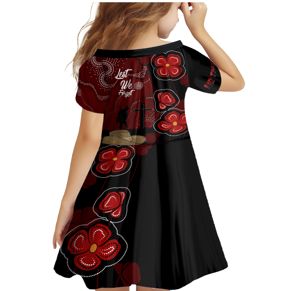 ANZAC Aboriginal Australia Family Matching Mermaid Dress and Hawaiian Shirt For the Fallen