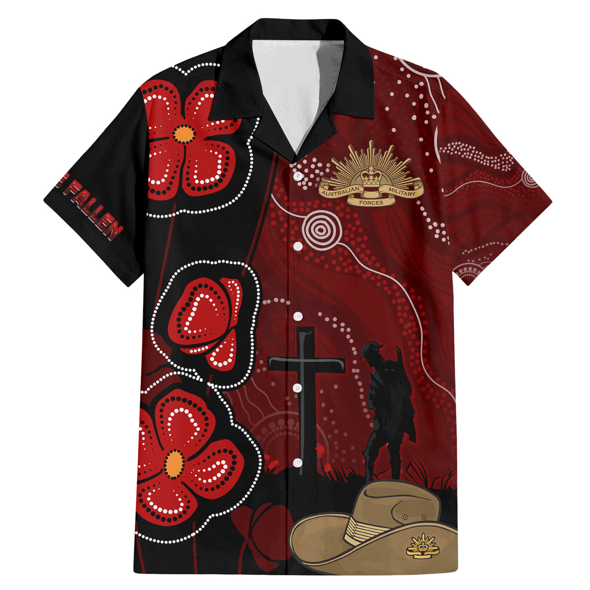 ANZAC Aboriginal Australia Family Matching Mermaid Dress and Hawaiian Shirt For the Fallen