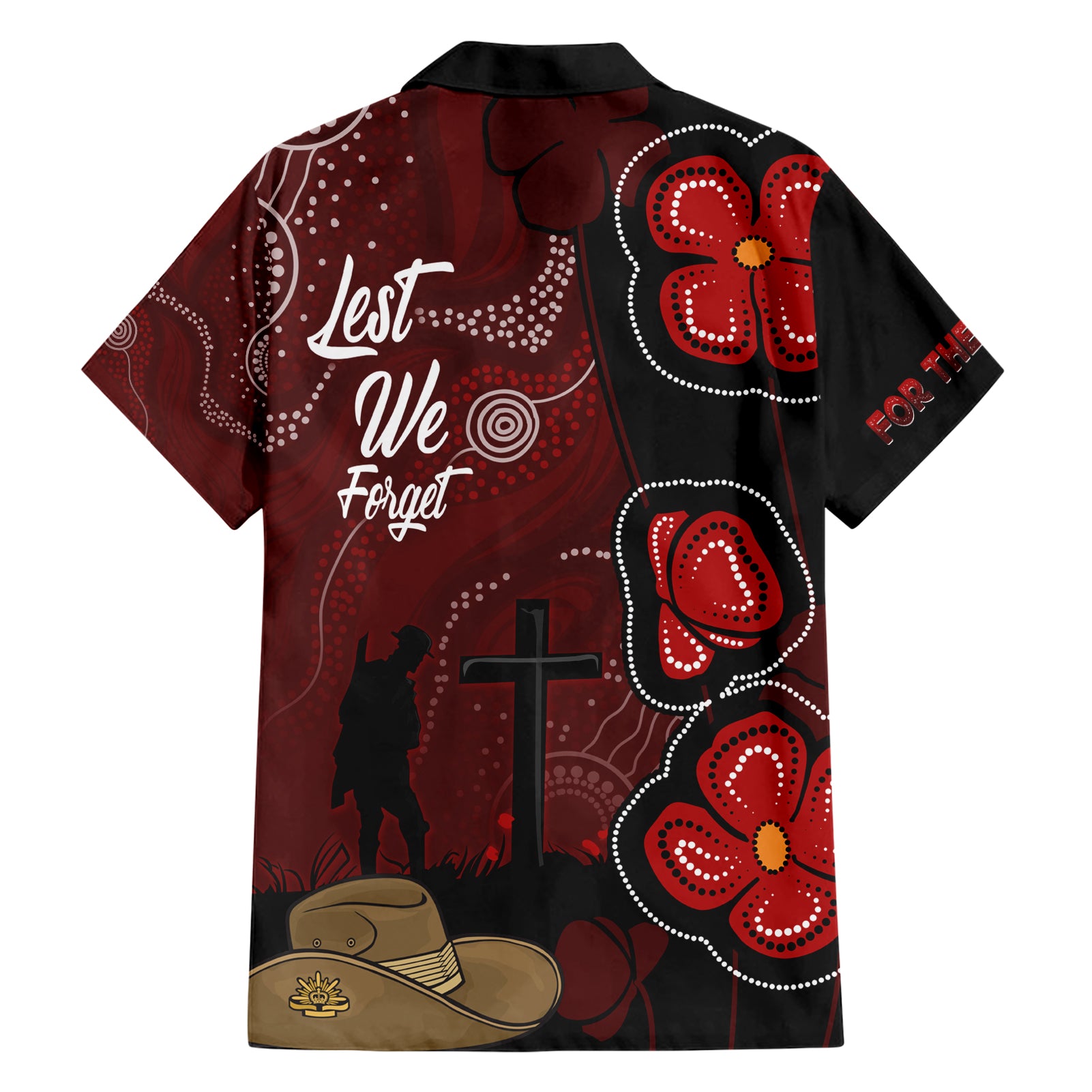ANZAC Aboriginal Australia Family Matching Short Sleeve Bodycon Dress and Hawaiian Shirt For the Fallen