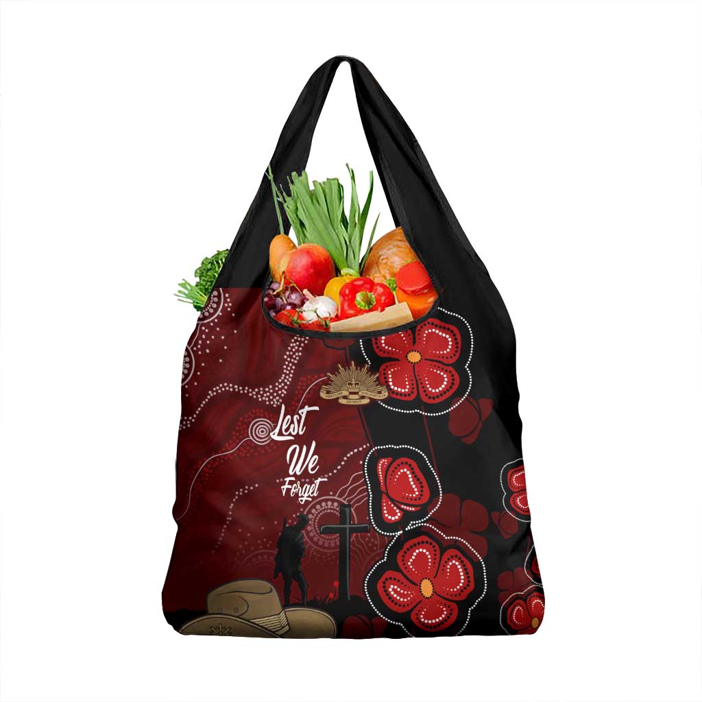 ANZAC Aboriginal Australia Grocery Bag For the Fallen