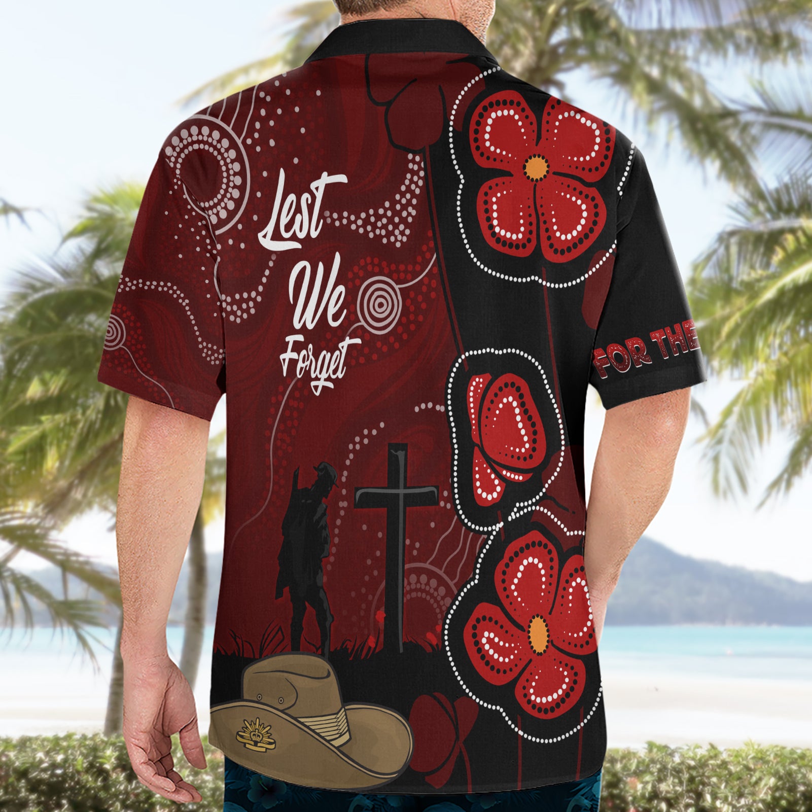 ANZAC Aboriginal Australia Hawaiian Shirt For the Fallen - Vibe Hoodie Shop